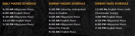 jaro cathedral mass schedule every sunday|Mass Schedule .